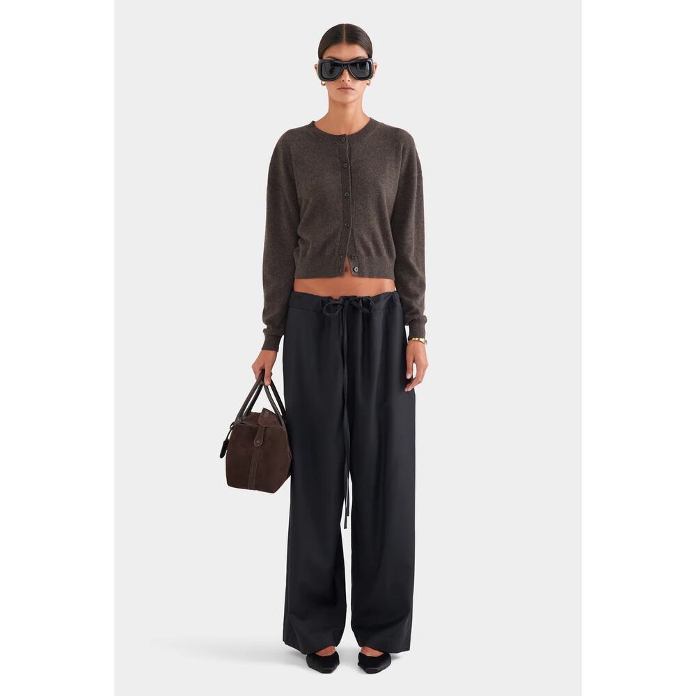 VENROY Black 100% Wool Paperbag Trouser Pants One Size NWT - Picture 2 of 12